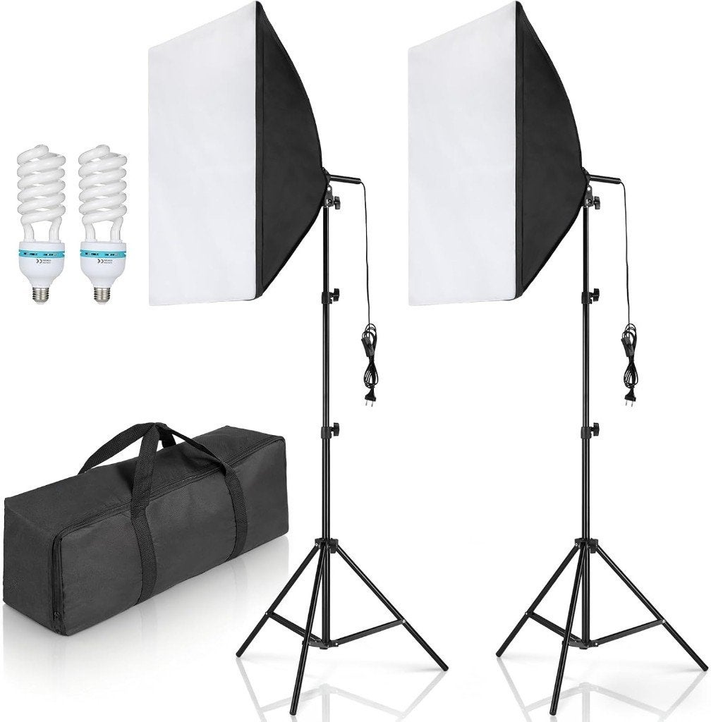 Lot 2 softbox pour photo vidéo stream, TV, Hi-fi & Vidéo, Enlèvement ou Envoi, Neuf, Softbox incluse, Lampe ou Kit de flash