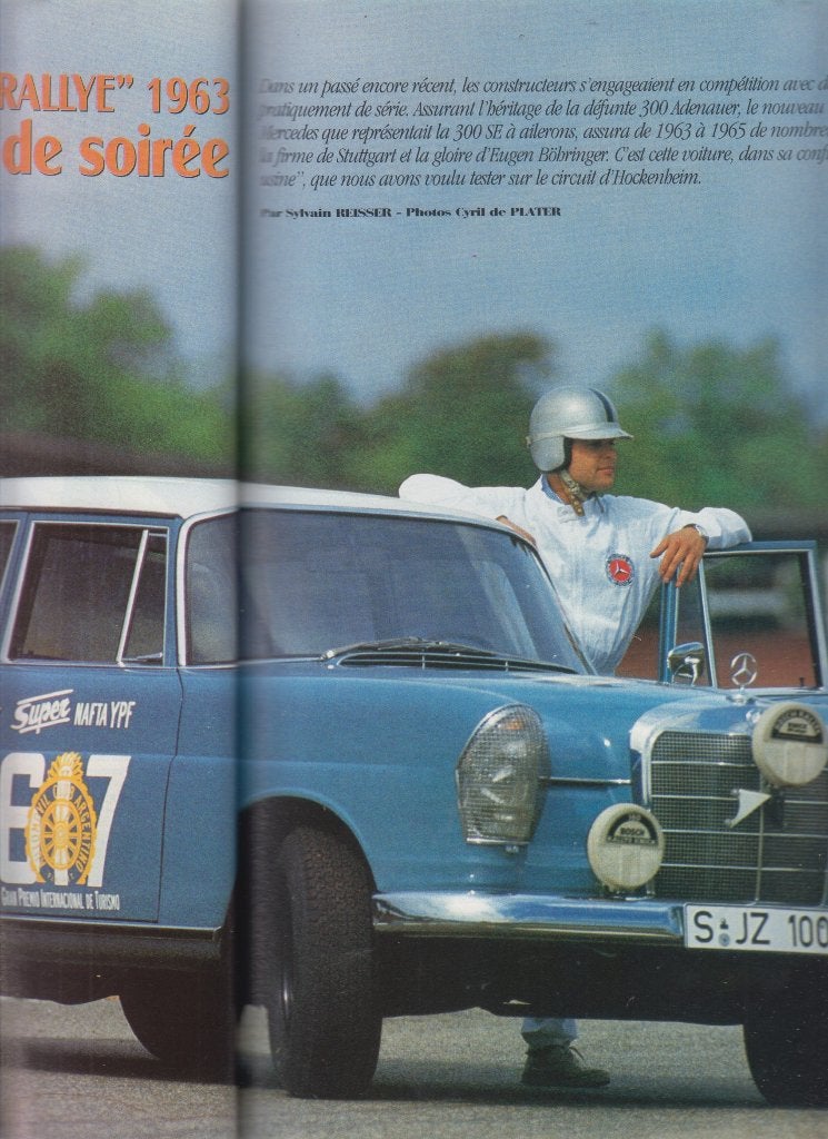 1963 Mercedes 300 SE préparation rallye voiture collection, Verzenden, Gelezen, Mercedes