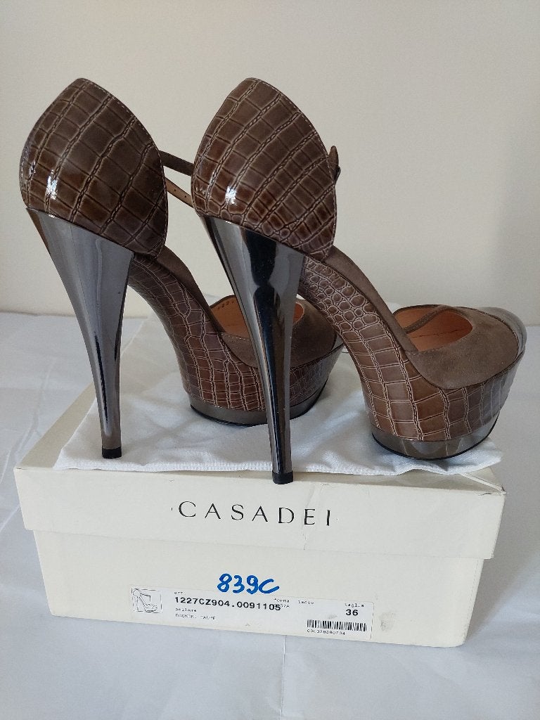 839C* Casadei - sexy escarpins taupe high heels (36), Neuf, Enlèvement ou Envoi, Autres couleurs, Escarpins