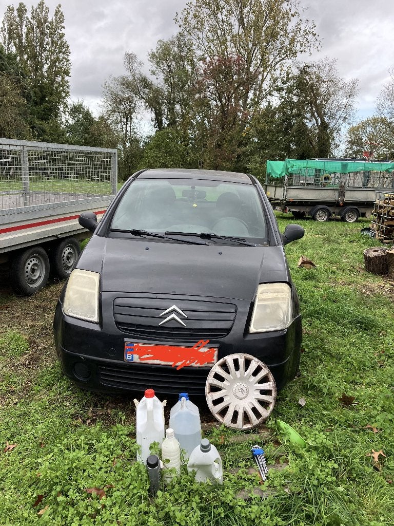 Citroën C2 1.1i 2008 – onderdelen of export, Auto's, Zwart, Handgeschakeld, Particulier, C2