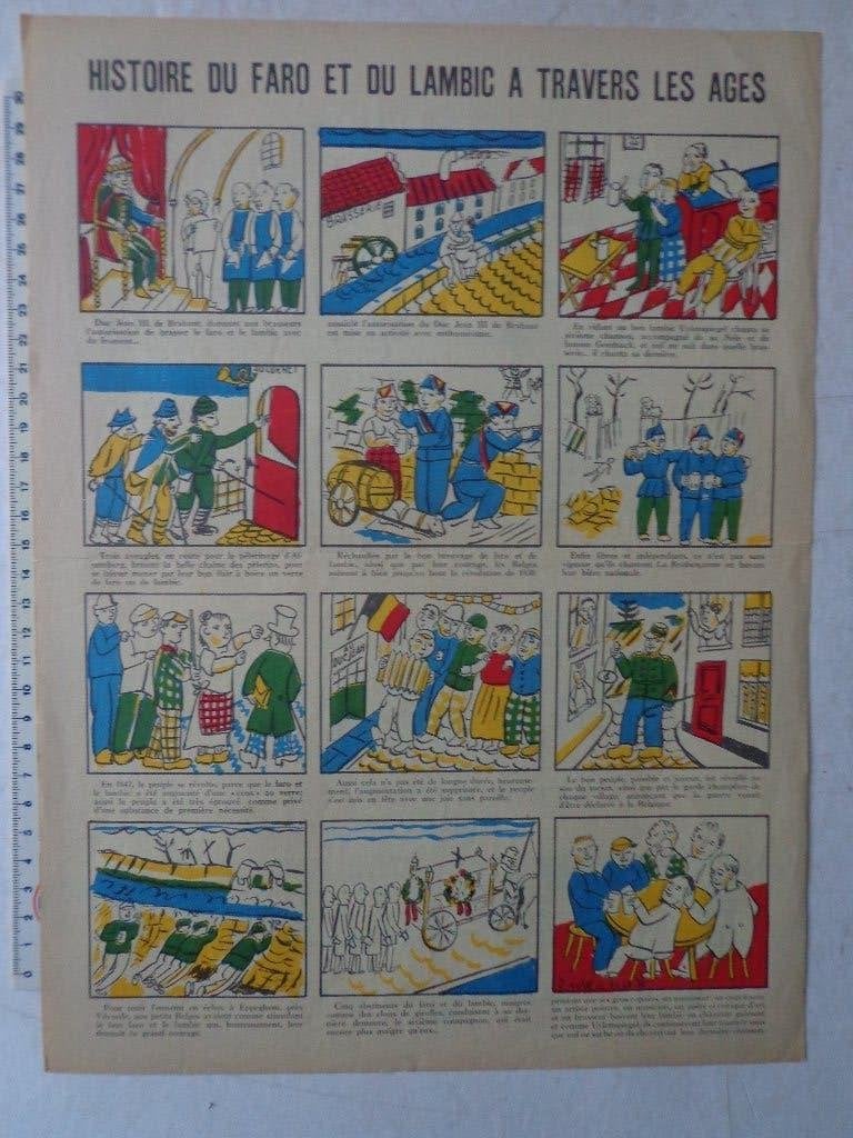 volksprent Edgard Tytgat Histoire du Faro et du Lambic 1931, Antiquités & Art, Art | Eaux-fortes & Gravures, Autres techniques