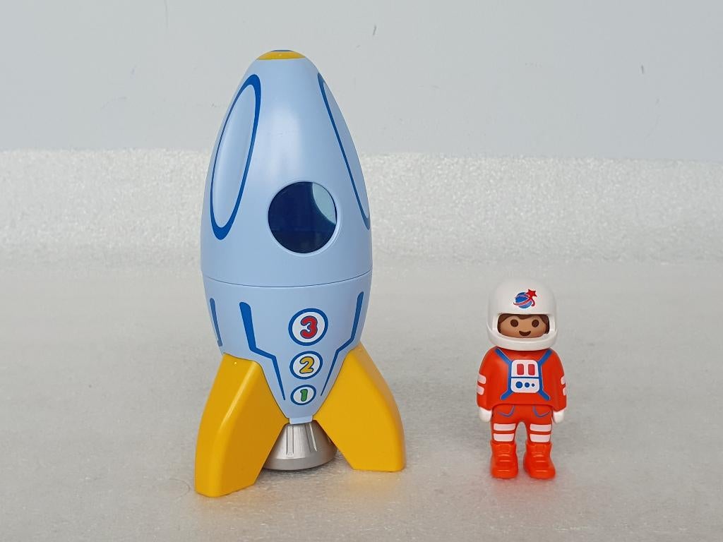 Playmobil 123 - 70186: Astronaut with Rocket, Kinderen en Baby's, Ophalen of Verzenden, Gebruikt