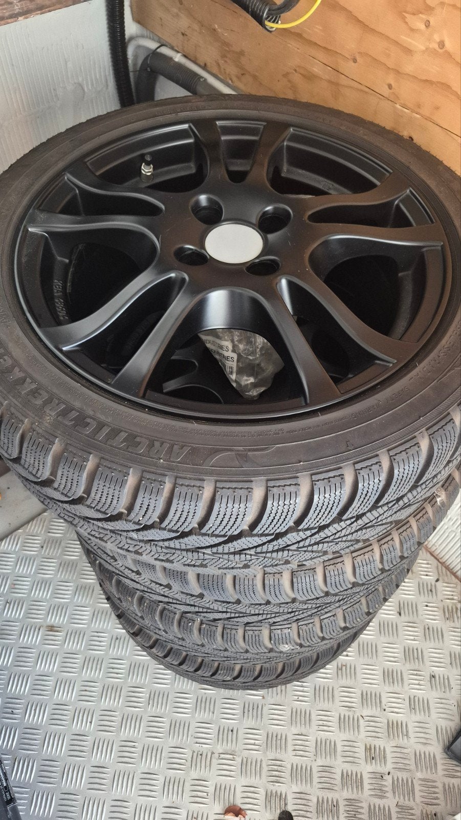 Set winterbanden op velg (4), Ophalen, Overige, 16 inch, Banden en Velgen