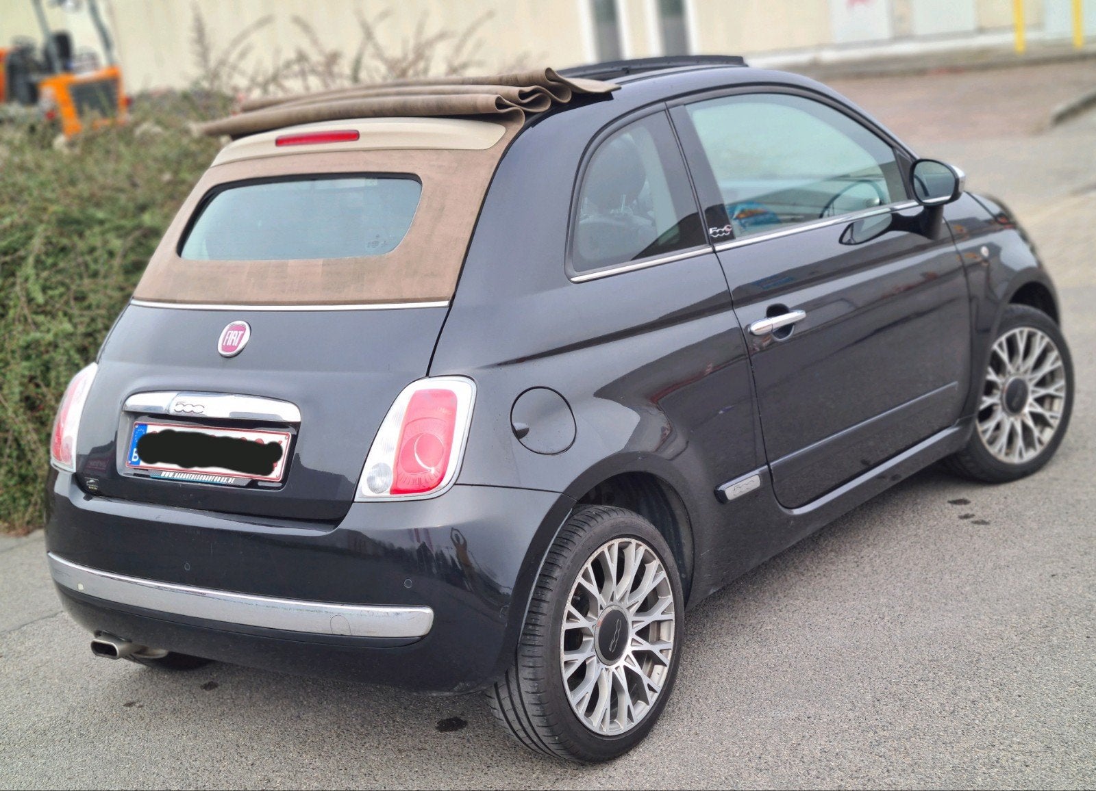 Fiat 500 cabrio 12benz 170mkm cuir rouge 2014. 4500€, Autos, Cuir, Euro 5, Achat, Cabriolet