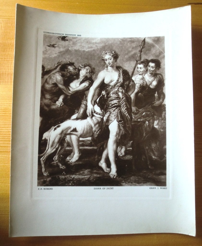 D'après une gravure de James Ward - 1940., Enlèvement ou Envoi, Mythologie, Gravure, 16 cm