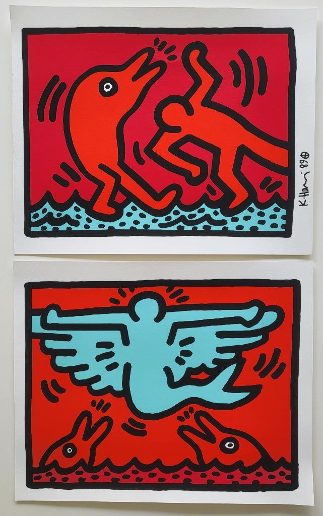 Keith Haring - Pop Shop V - Zeefdruk, Verzenden