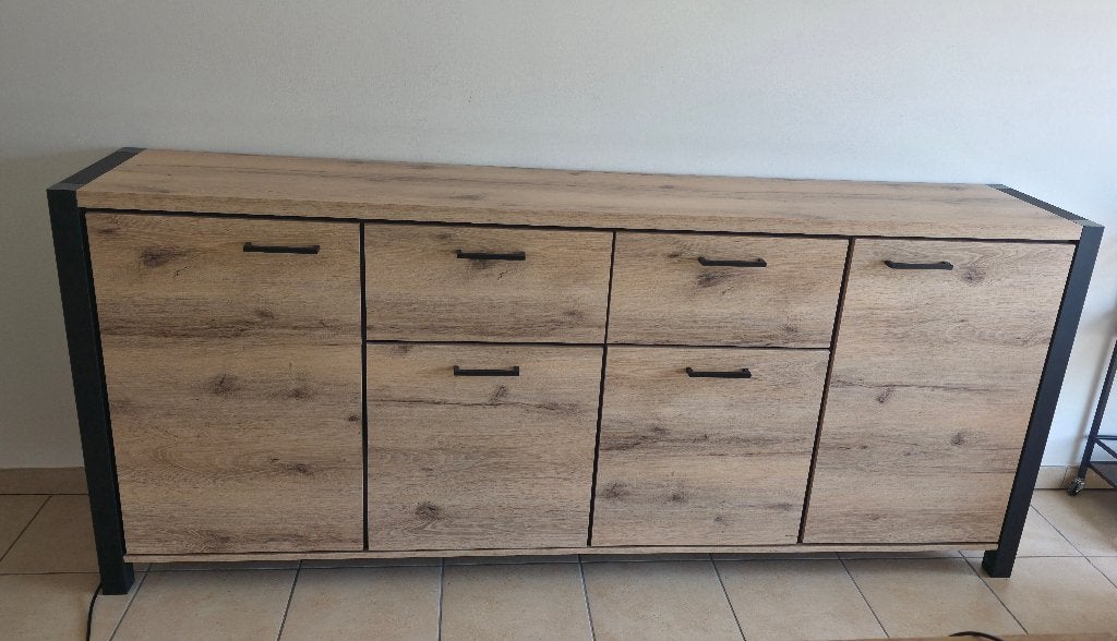 Dressoir, 25 à 50 cm, 200 cm ou plus, Avec tablette(s), Comme neuf
