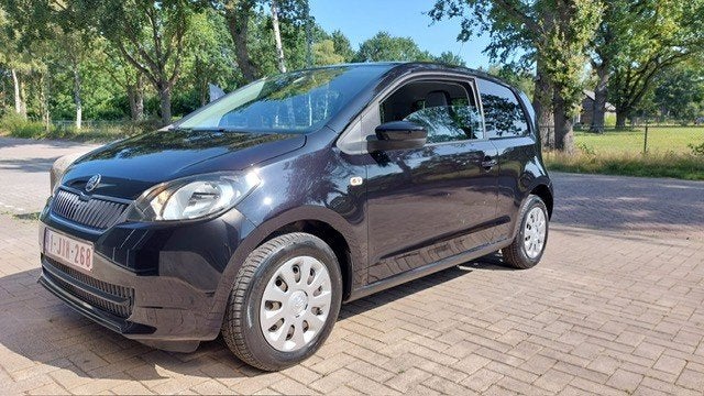 Skoda Citigo met 43000 km ,Airco, Auto's, Voorwielaandrijving, Stof, Zwart, Handgeschakeld