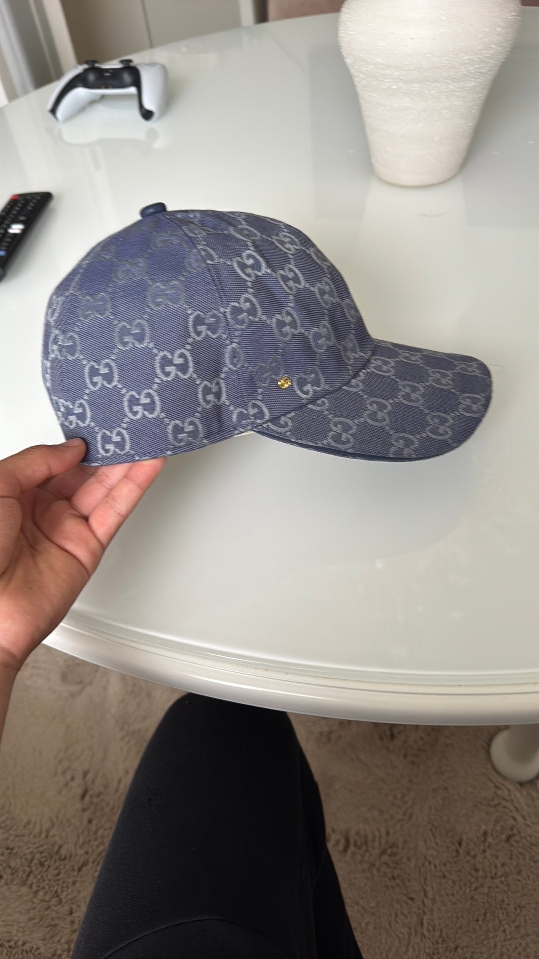 Gucci pet dubai blauw, Kleding | Heren, Hoeden en Petten, Ophalen, Zo goed als nieuw, Pet
