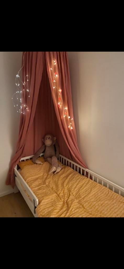 IKEA kinderbed (incl matras en alle textiel), Gebruikt, 70 tot 85 cm, 160 tot 180 cm, Ophalen