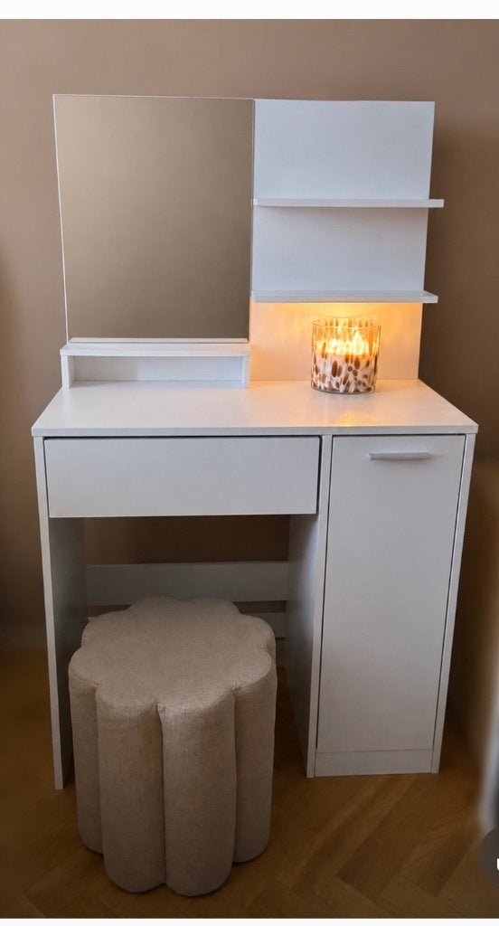 Meuble coiffeuse blanche, Maison & Meubles, Enlèvement, Comme neuf