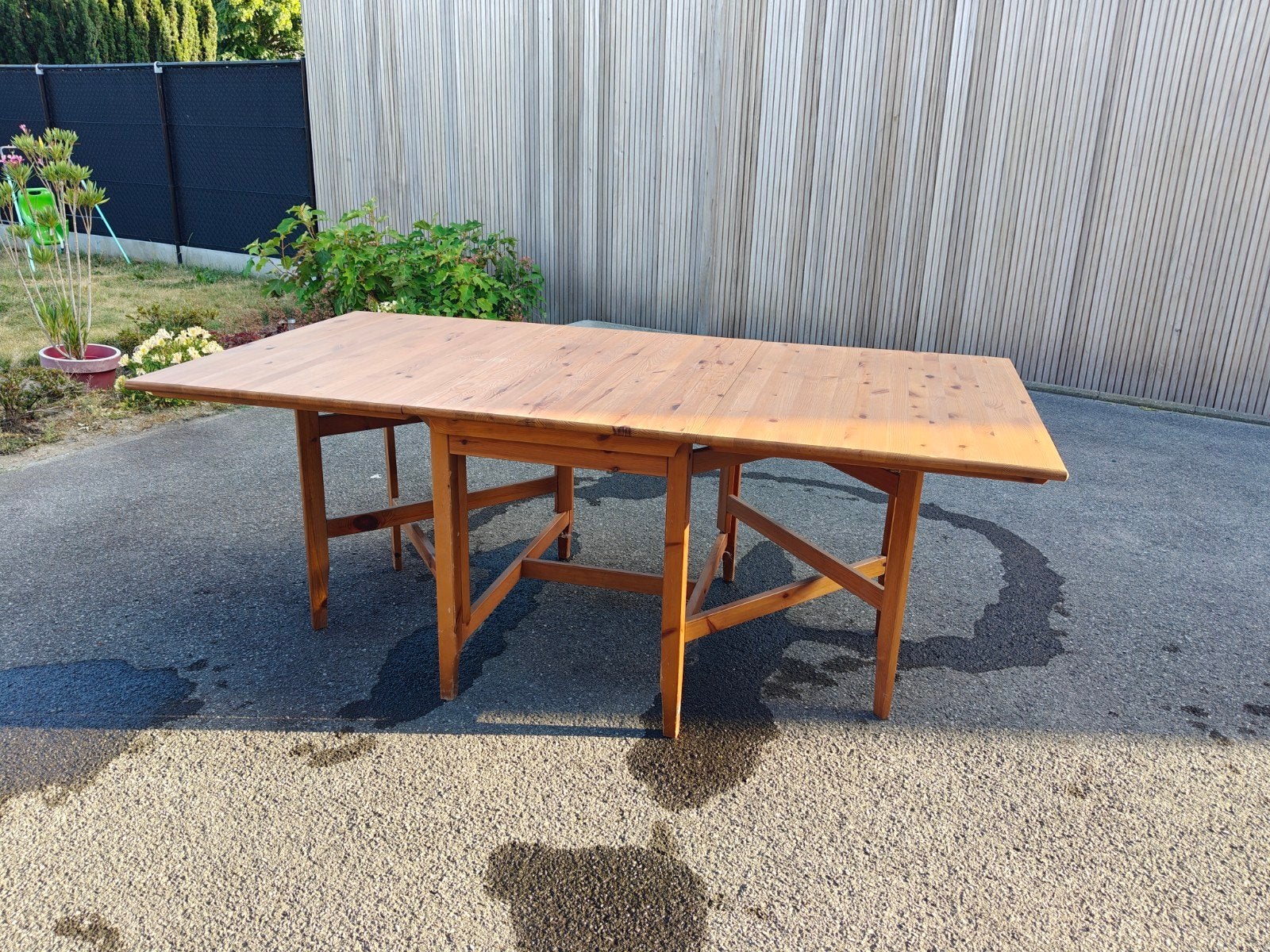 Inklapbare tuintafel in hout, Tuin en Terras, Tuintafels, Ophalen, Hout