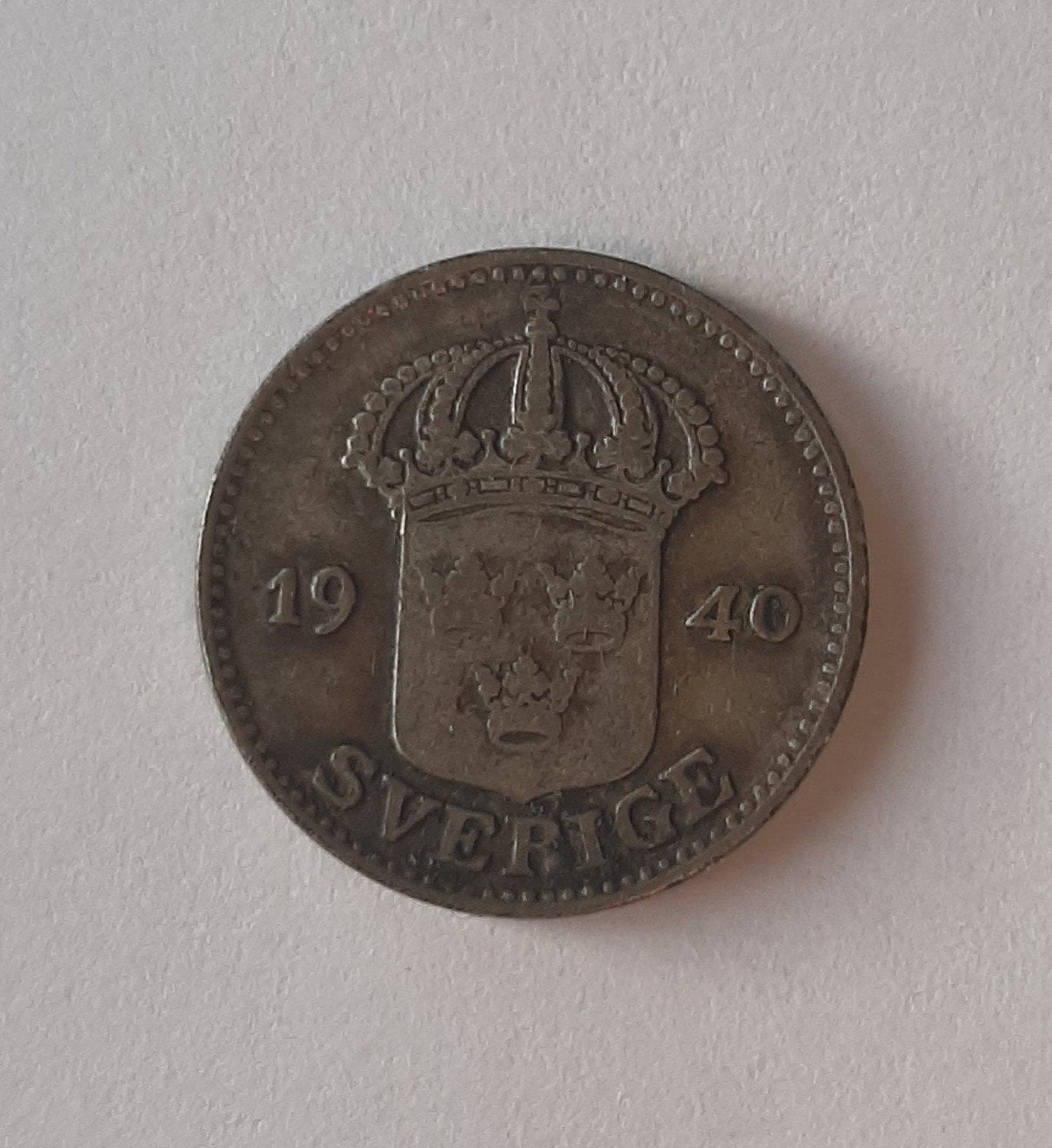 Suède 25 ore 1940 argent, Envoi, Argent