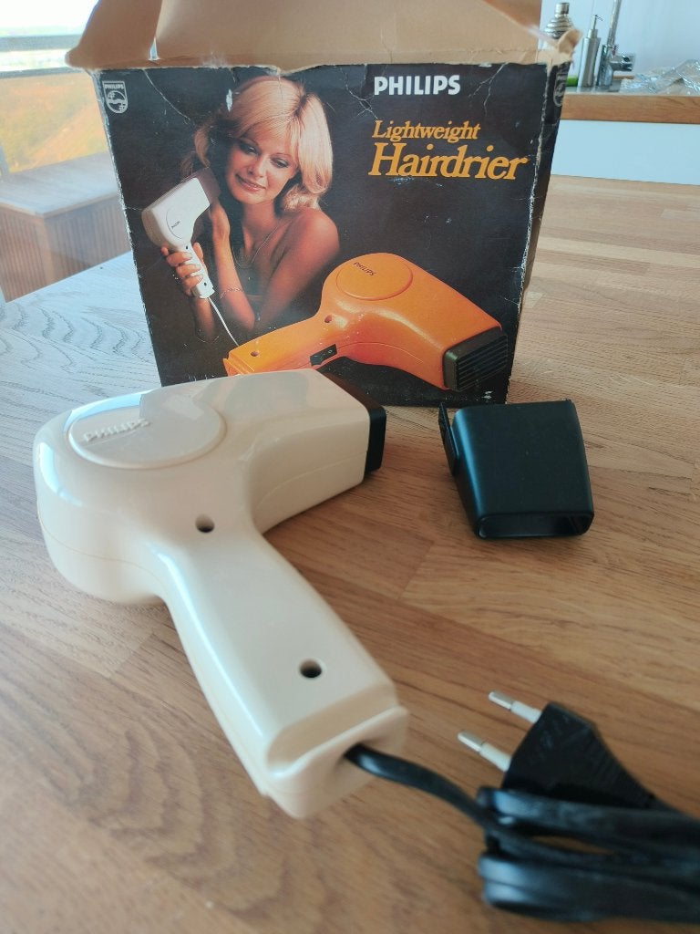 Vintage Philips haardroger HP4118x - werkend, Electroménager, Enlèvement, Utilisé, Soin des cheveux