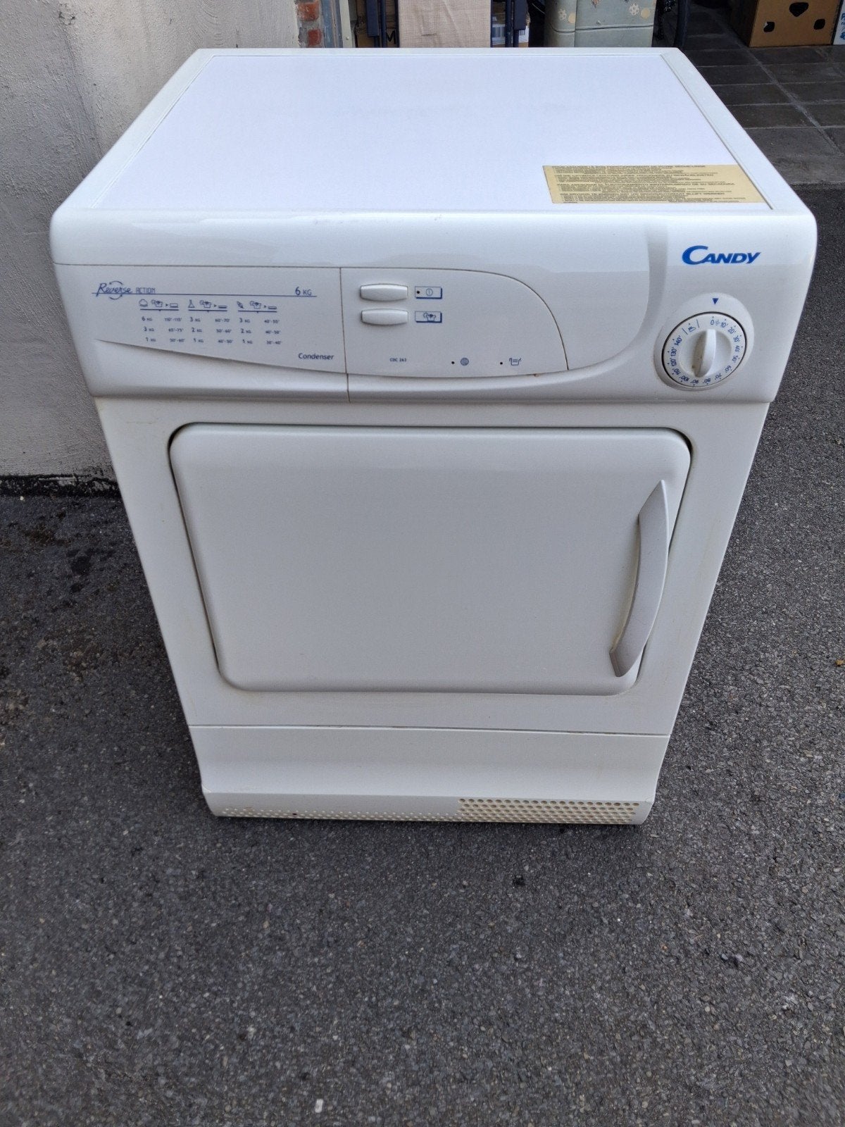 Sécheur à condensation Candy « Reverse Action » 6kg, Electroménager, Sèche-linge, Enlèvement, Utilisé, Chargeur frontal, À condensation