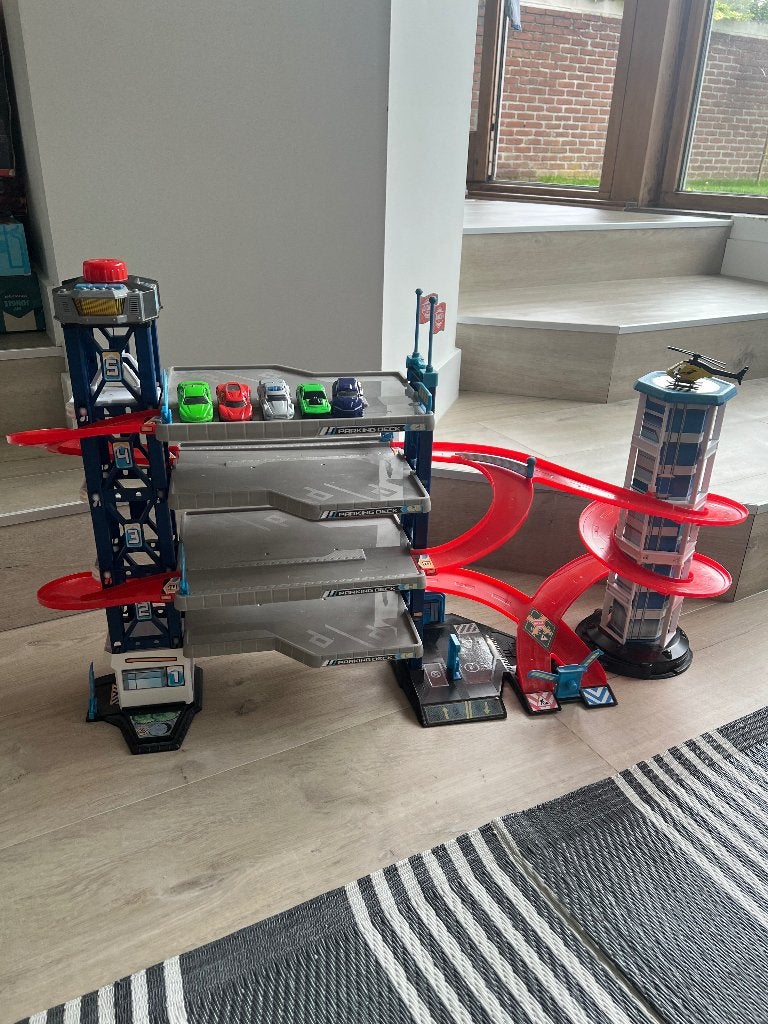Garage automobile dickie toys avec 5 voitures, Enlèvement, Utilisé