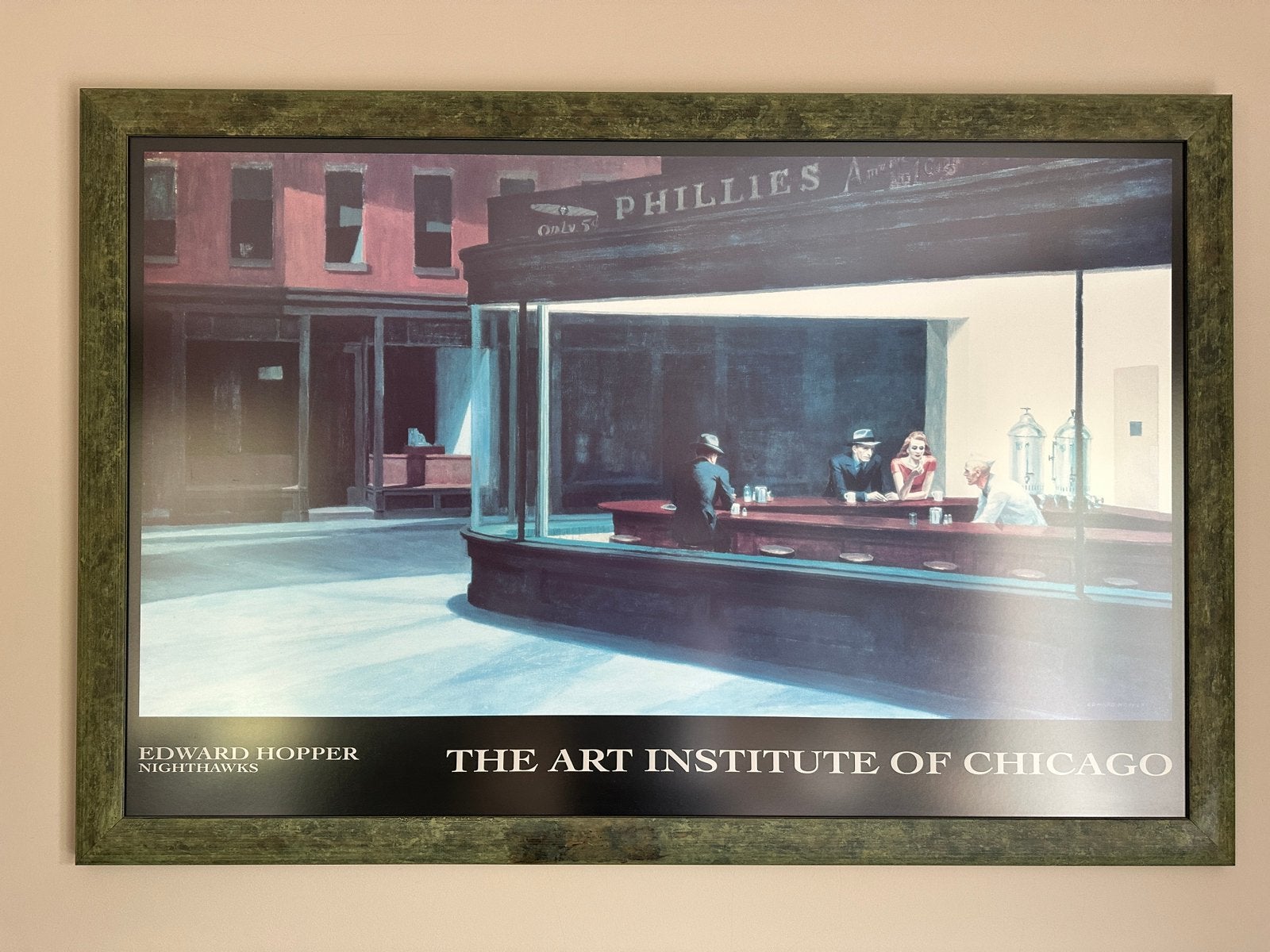 ingelijste poster (100 x 150cm) Edward Hopper, Maison & Meubles, Accessoires pour la Maison | Décorations murale, Comme neuf, Enlèvement