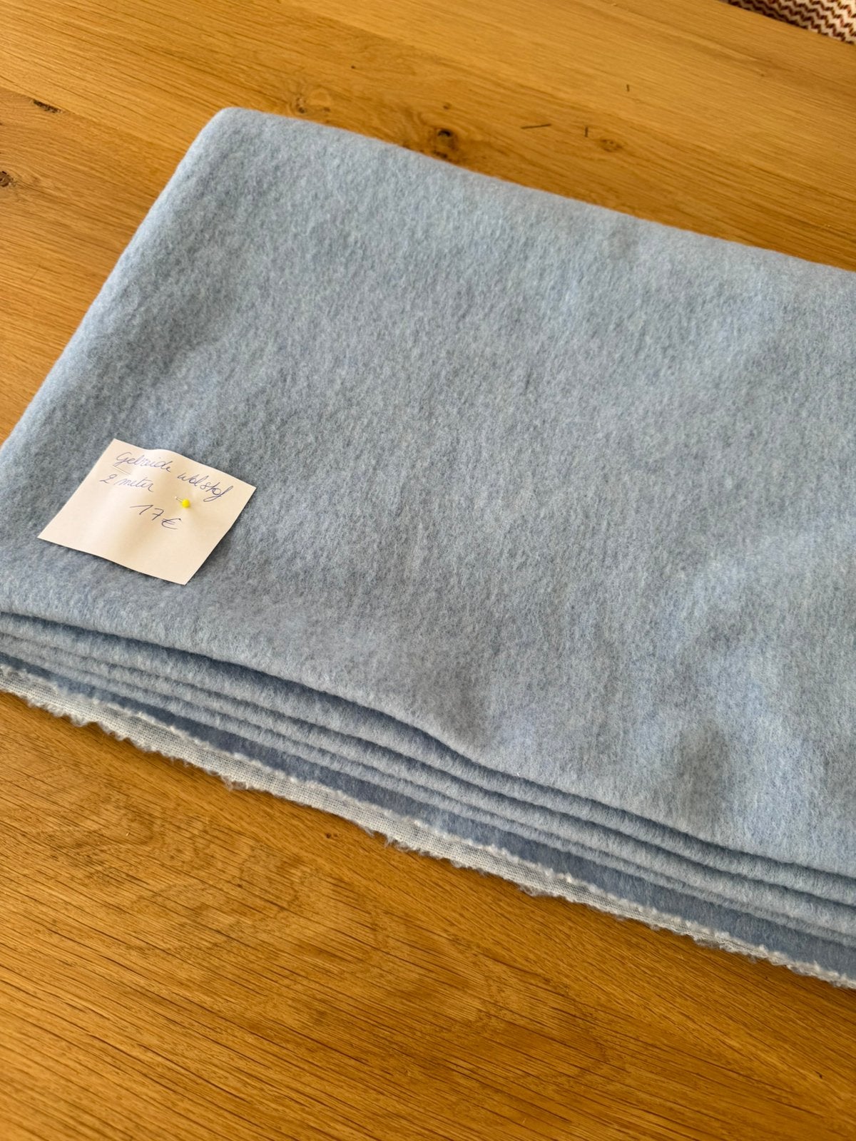 Nouveau morceau de tissu avec laine (2 mètres), Enlèvement ou Envoi, Comme neuf, Bleu, Polyester