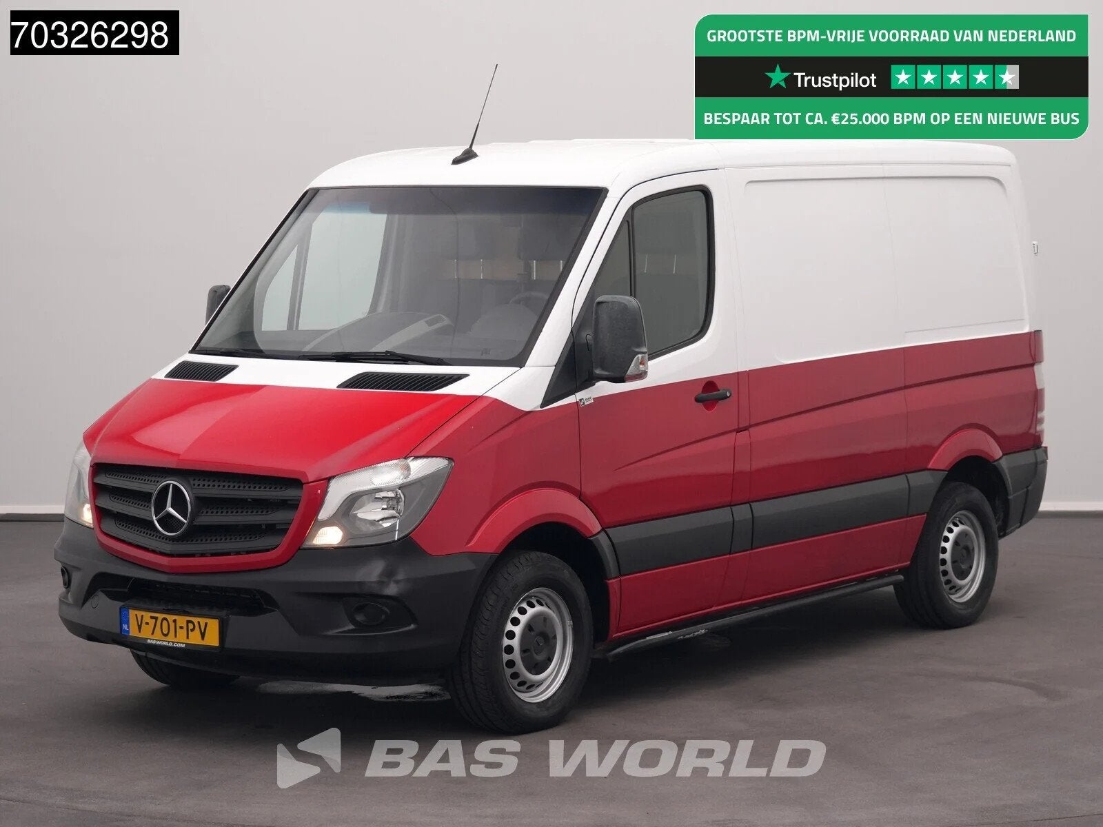 Mercedes Sprinter 214 CDI L1H1 Trekhaak Navi Airco Cruise Eu, Auto's, Stof, Gebruikt, Euro 6, 4 cilinders