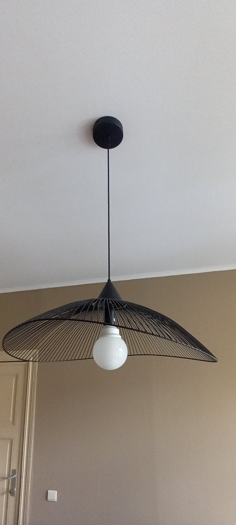 Lampe suspendue ajourée noire, Maison & Meubles, Lampes | Suspensions, Enlèvement, Comme neuf, Métal, Design contemporain