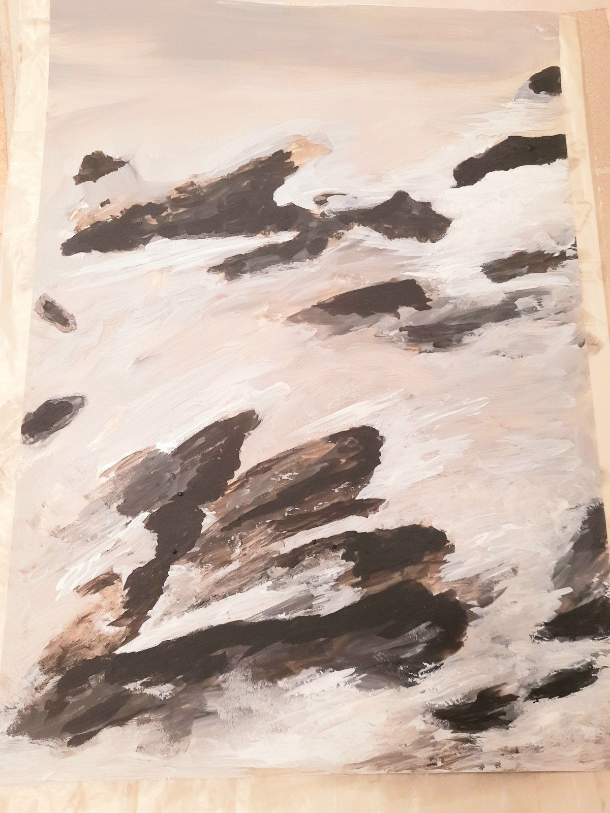 rochers et mer, Enlèvement