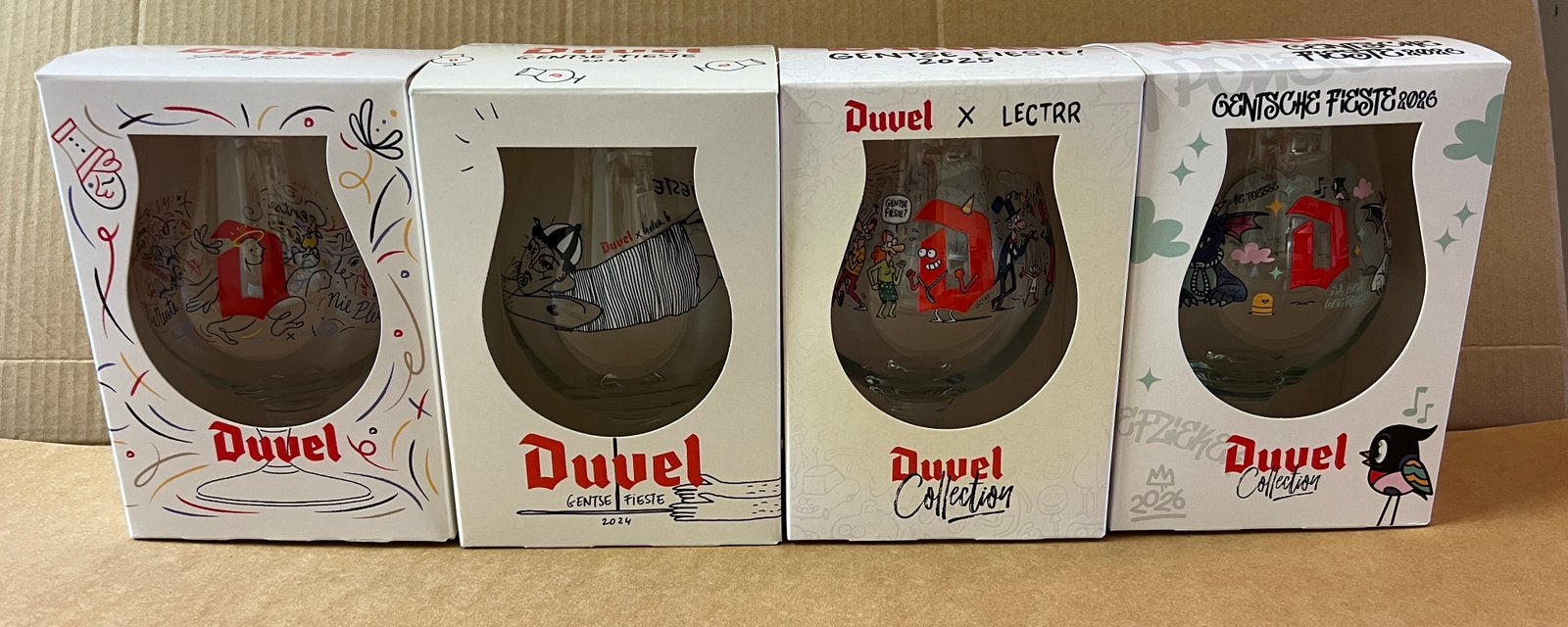 Duvel - Gentse Feesten 2023 - 2024 - 2025 - 2026 - 4 glazen, Ophalen of Verzenden, Duvel
