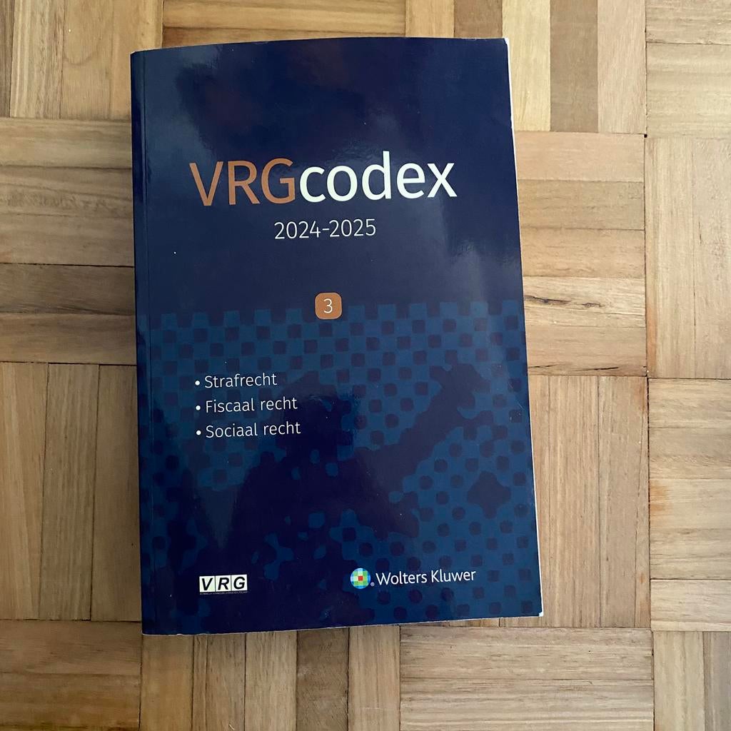 VRG codex 2024-2025, Boeken, Studieboeken en Cursussen, Ophalen, Zo goed als nieuw, Hoger Onderwijs