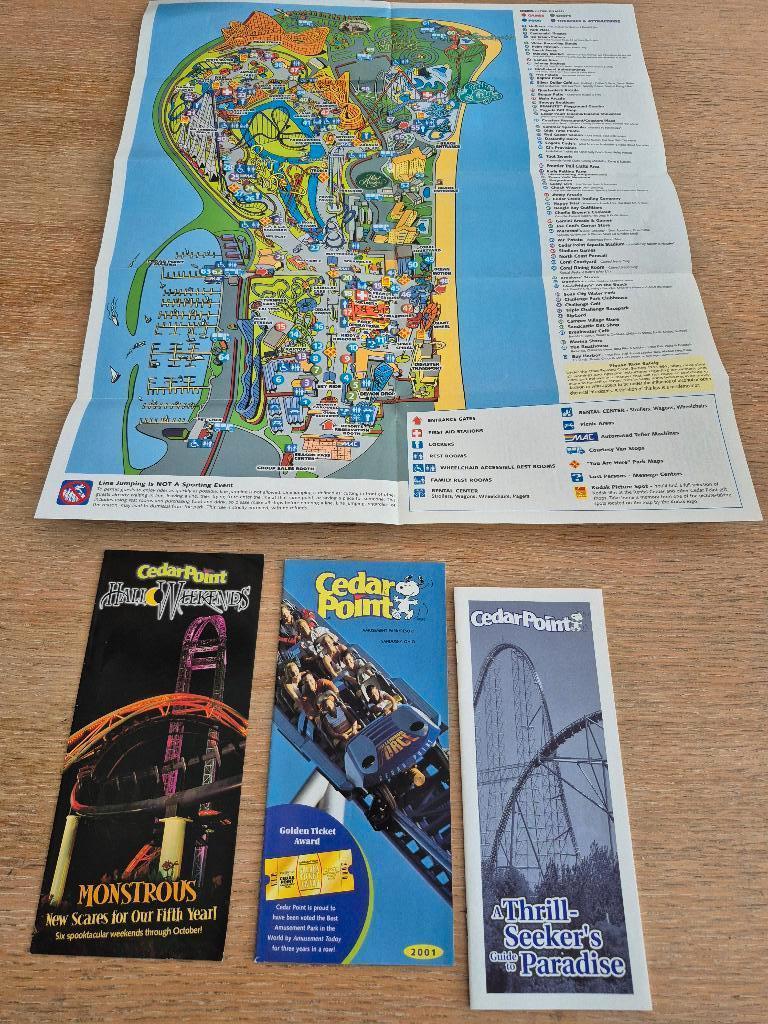 Cedar Point pretpark usa oude flyers (set), Verzamelen, Ophalen of Verzenden, Zo goed als nieuw