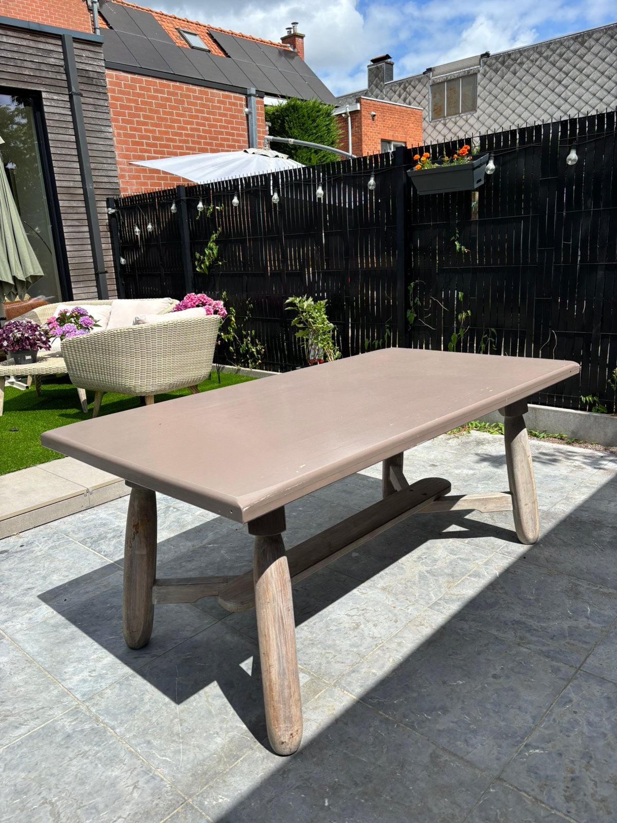 Eikhouten tafel, Maison & Meubles, Pièces pour table, 150 à 200 cm, Enlèvement, Utilisé, 50 à 100 cm
