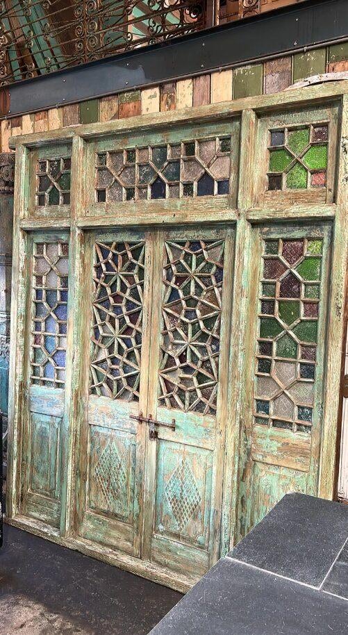PORTE EN VITRAIL — HISTORIQUE ! TRÈS UNIQUE ET ANTIQUE, Antiquités & Art, Enlèvement