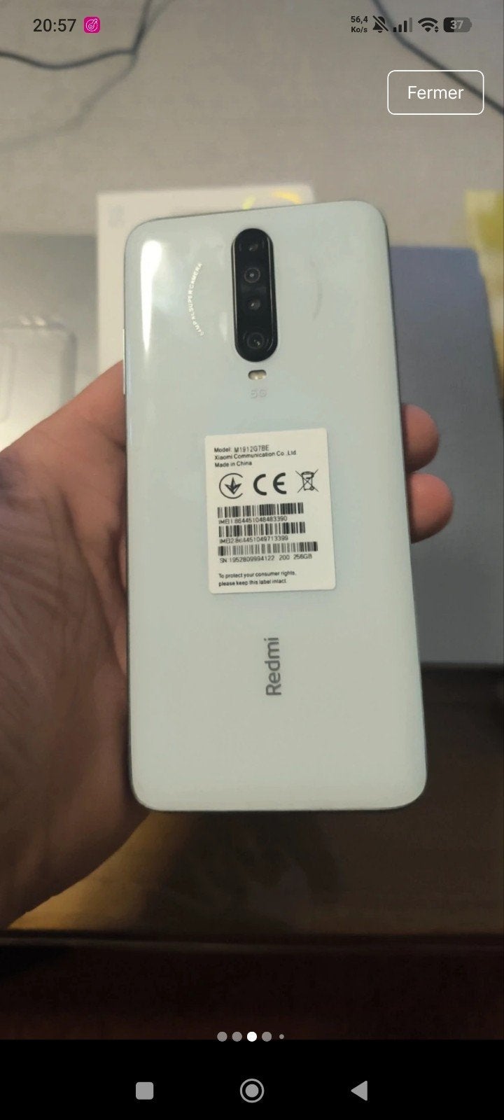 Xiaomi k30 5G 256gb 8gb de ram, Classique ou Candybar, 6 mégapixels ou plus, Enlèvement, Ne fonctionne pas