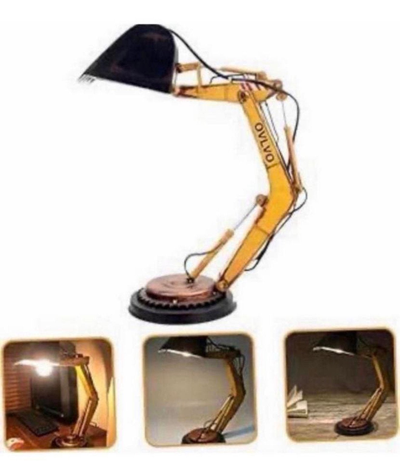 Lampe de bureau à bras robot pour excavatrice Volvo LED USB, Enlèvement ou Envoi, Neuf, Lampe