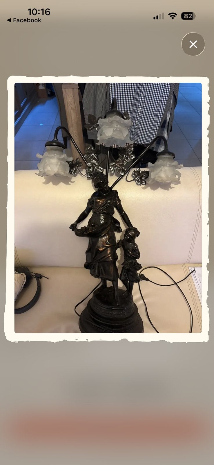 Bronzen lamp, Ophalen, Overige materialen, Art deco, Zo goed als nieuw