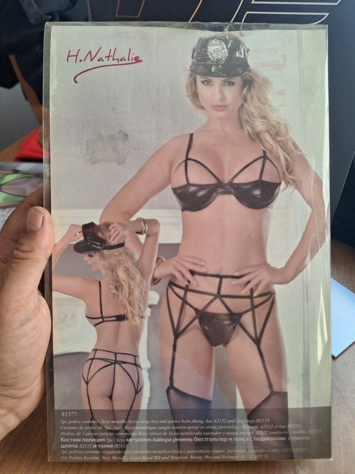 H&Nathalie,5 delig politiesetje,, Kleding | Dames, Ondergoed en Lingerie, H&nathalie, Ophalen of Verzenden, Zwart, Overige typen
