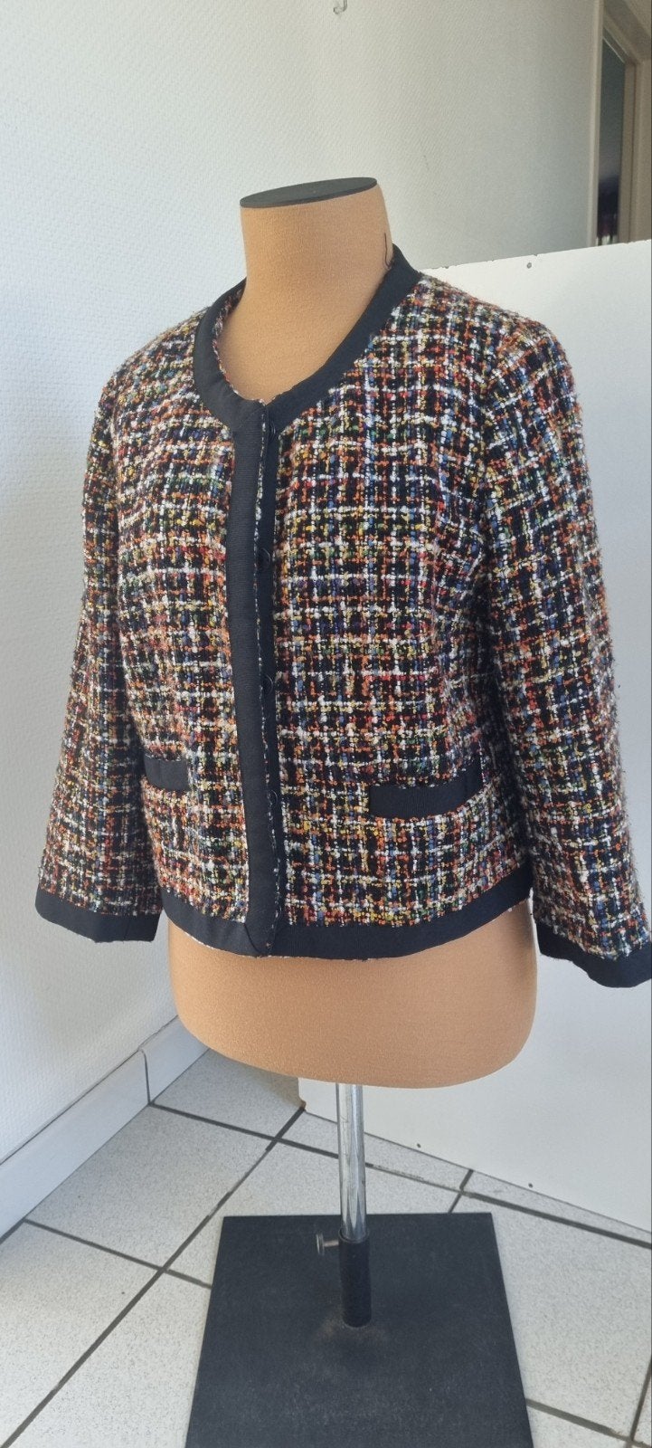 katoenen jasje, Kleding | Dames, Jasjes, Kostuums en Pakken, Maat 42/44 (L), Ophalen of Verzenden, Zo goed als nieuw, Jasje