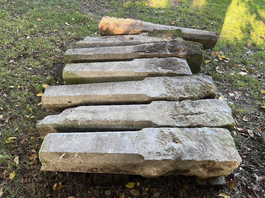 natuurstenen meerpalen, Ophalen, Natuursteen