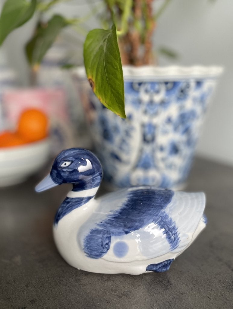 Tirelire vintage en porcelaine, Collections, Tirelires, Comme neuf, Animal, Pierre, Poterie ou Céramique, Enlèvement