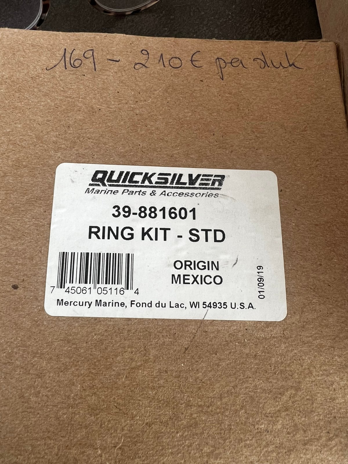 RING KIT STD 39-881601, Ophalen, Nieuw, Motorboot