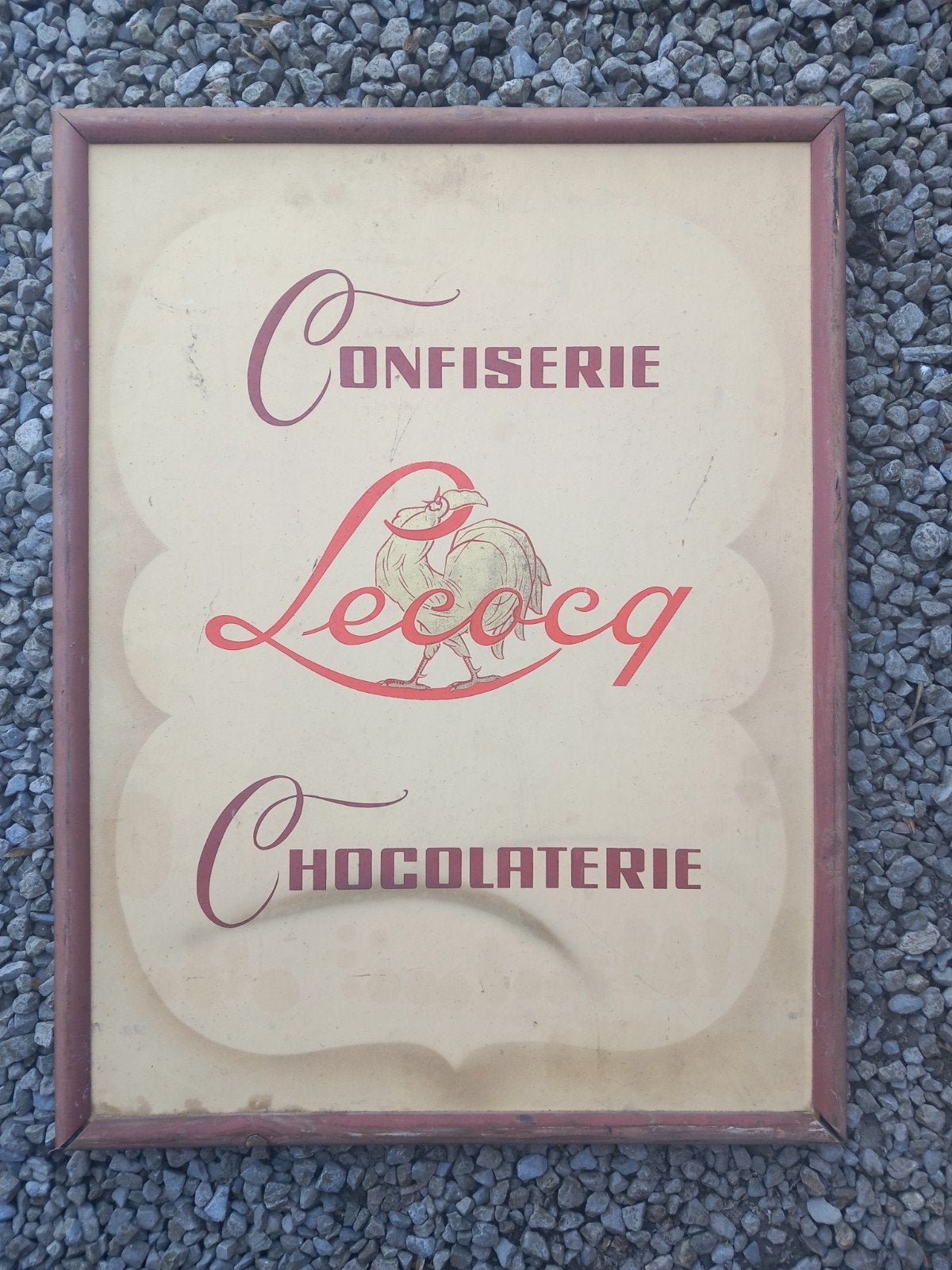 Ancienne plaque chocolat Lecocq (Bruxelles), Collections, Marques & Objets publicitaires, Enlèvement