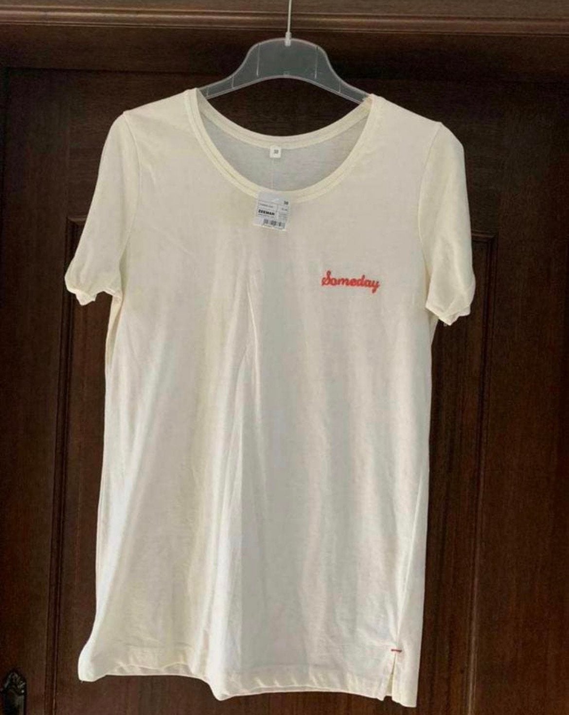 nieuw wit-geel dames t-shirt kort mouw, maat 38, Kleding | Dames, T-shirts, Maat 38/40 (M), Geel, Nieuw, Ophalen of Verzenden