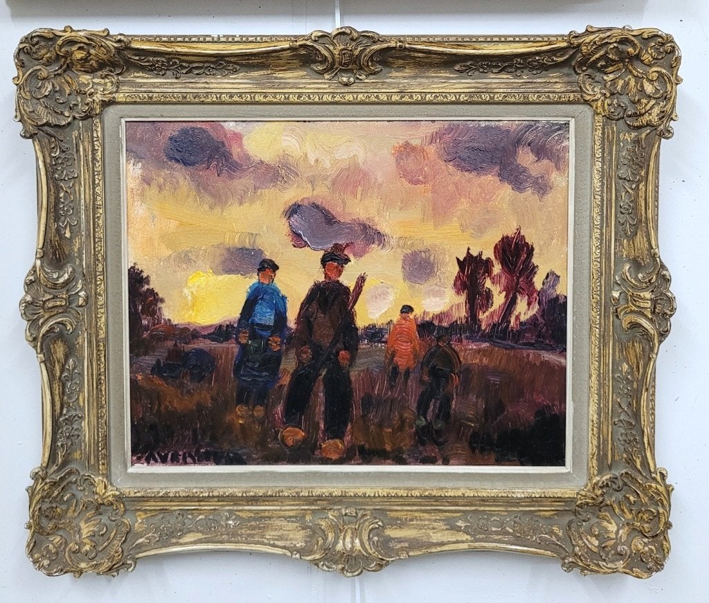 Alfons VERMEIR, de terugkeer van het veld, Antiquités & Art, Art | Peinture | Classique, Enlèvement ou Envoi, Expressionniste