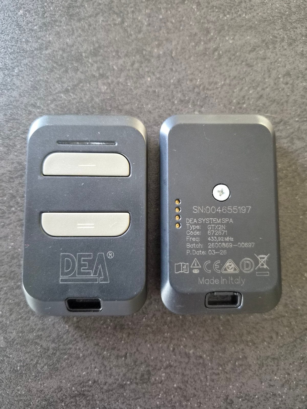 nieuwe afstandsbediening DEA poort, Ophalen, Kunststof, Overige merken, Nieuw