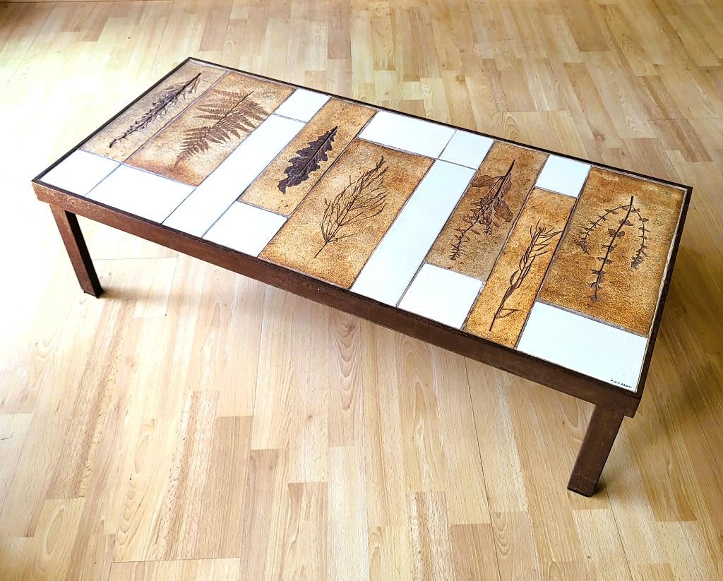 ️️✔️ Roger Capron salontafel, Enlèvement ou Envoi, Comme neuf, Rectangulaire, Design 70'