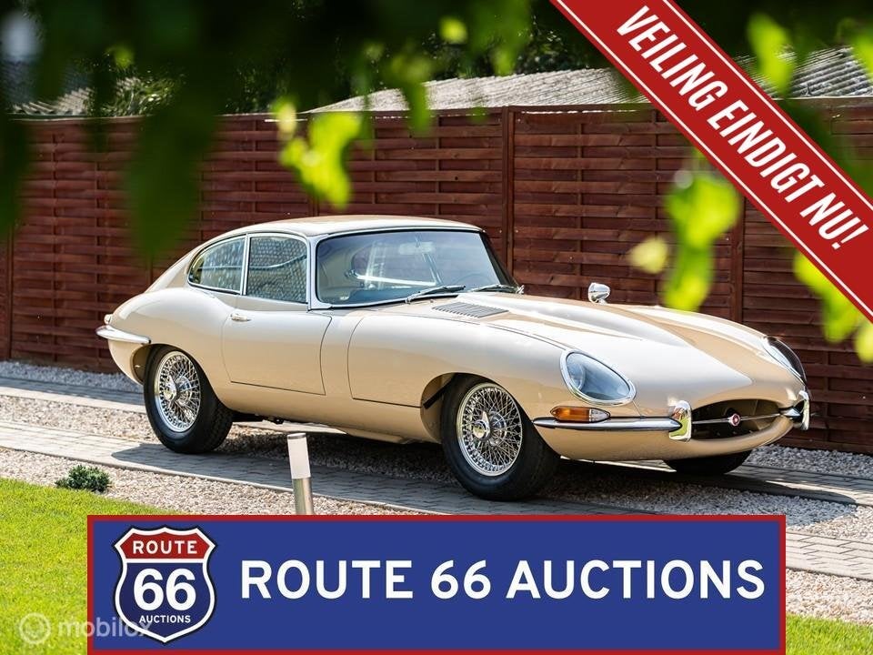 Jaguar E-Type Series 1 | 1966 | Route 66 Auctions, Zwart, Bedrijf, Handgeschakeld, Overige carrosserie