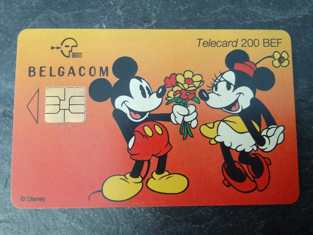 Mickey en Minnie telefoonkaart, Verzamelen, Telefoonkaarten, Ophalen of Verzenden