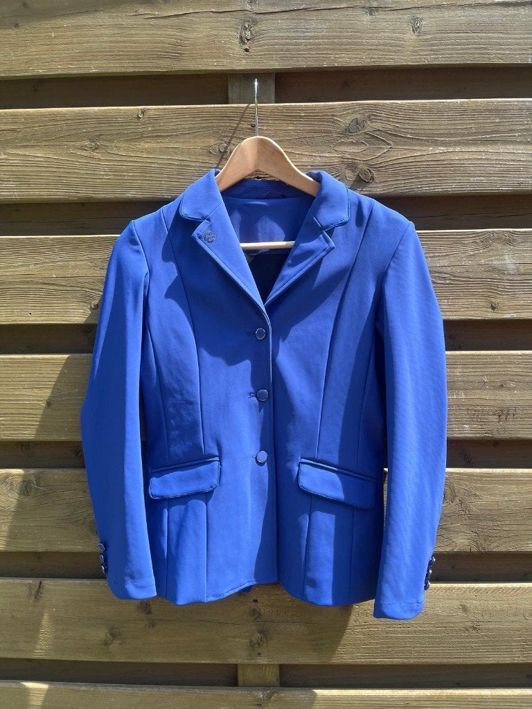 Blauw wedstrijdvestje Mashang | maat 12 jaar, Dieren en Toebehoren, Paardrijkleding, Ophalen, Blauw, Sierdetails, Kinderen