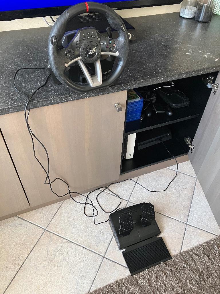 Race stuur met pedalen PS3 / PS4 / PC, Games en Spelcomputers, Ophalen, Gebruikt