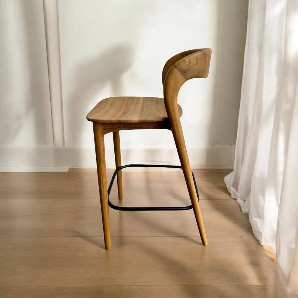 Retro houten Scandi kruk / barkruk (meerdere stuks!), Enlèvement