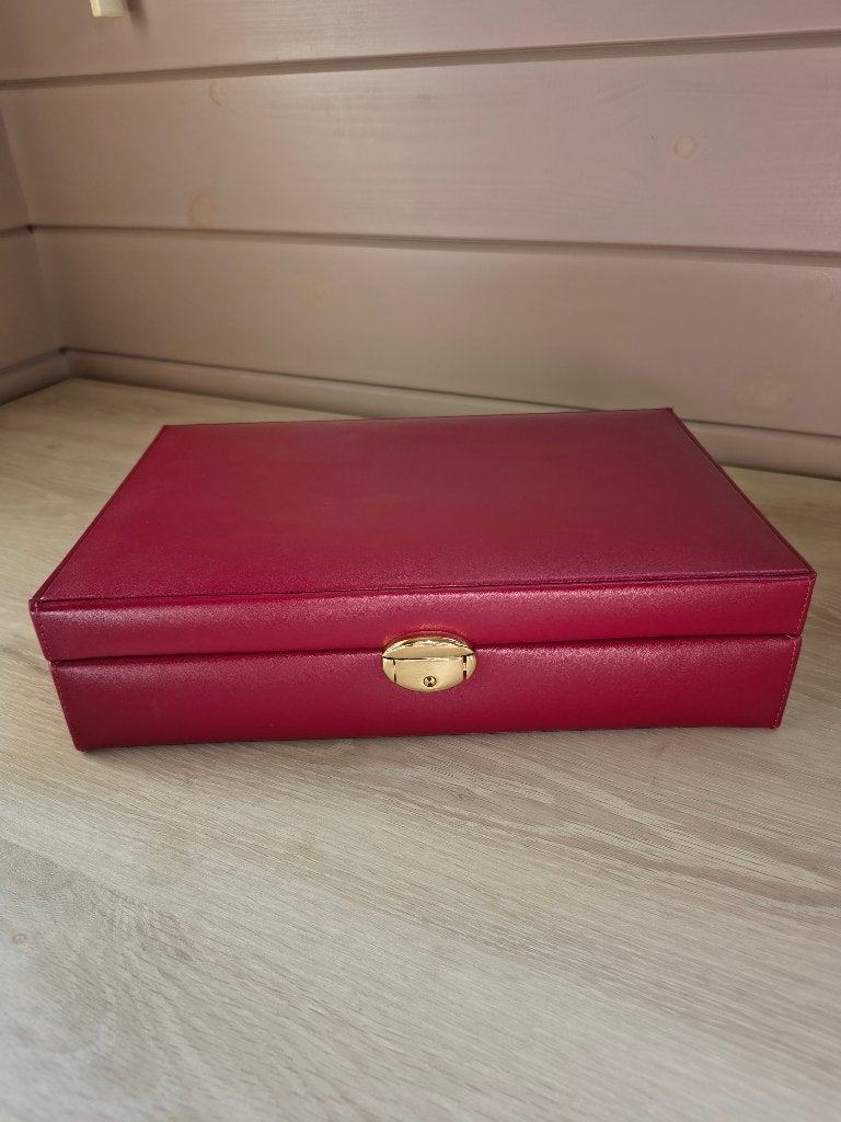 Horlogebox voor 12 horloges in echt leder, Ophalen, Zo goed als nieuw