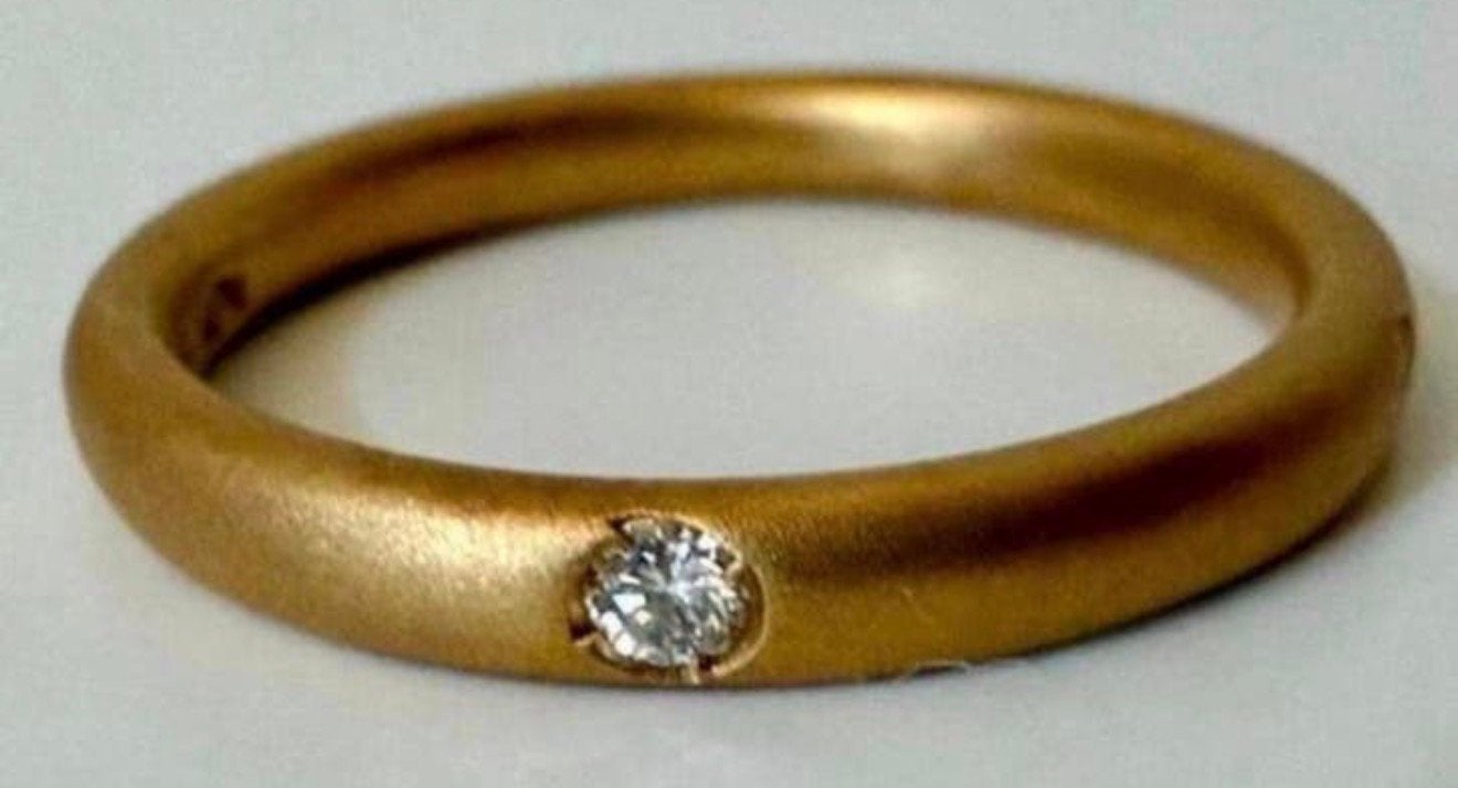 Nieuwe Pomellato 18 karaat gouden (trouw) ring met diamant!, Nieuw, Ophalen of Verzenden, Kleiner dan 17, Met edelsteen